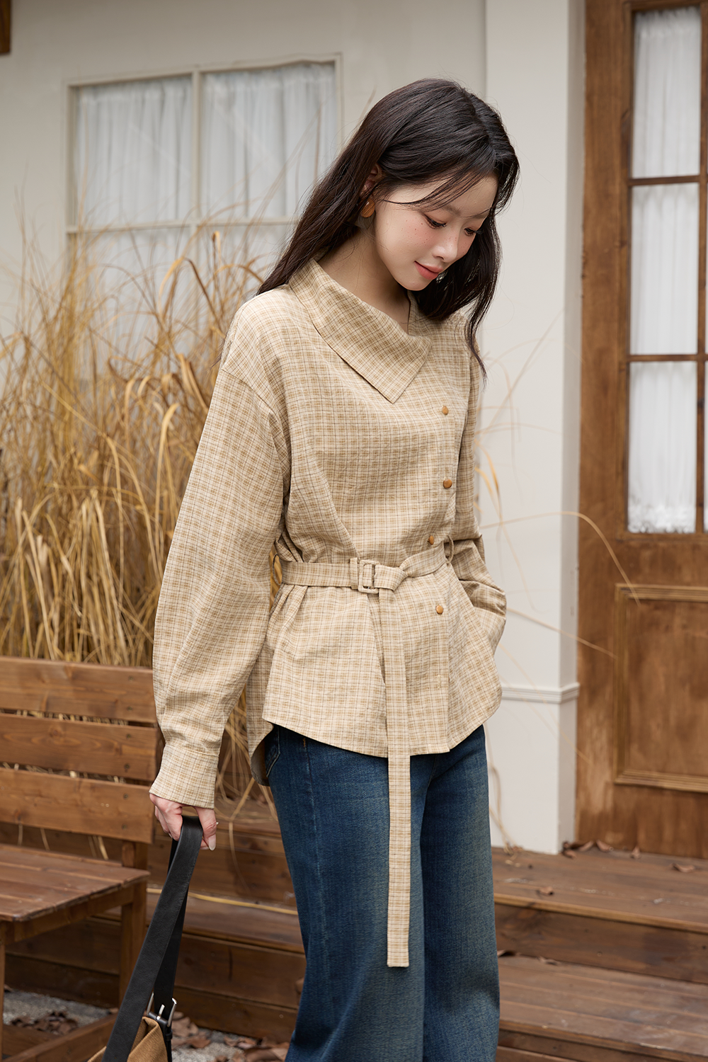 여성용 셔츠+벨트