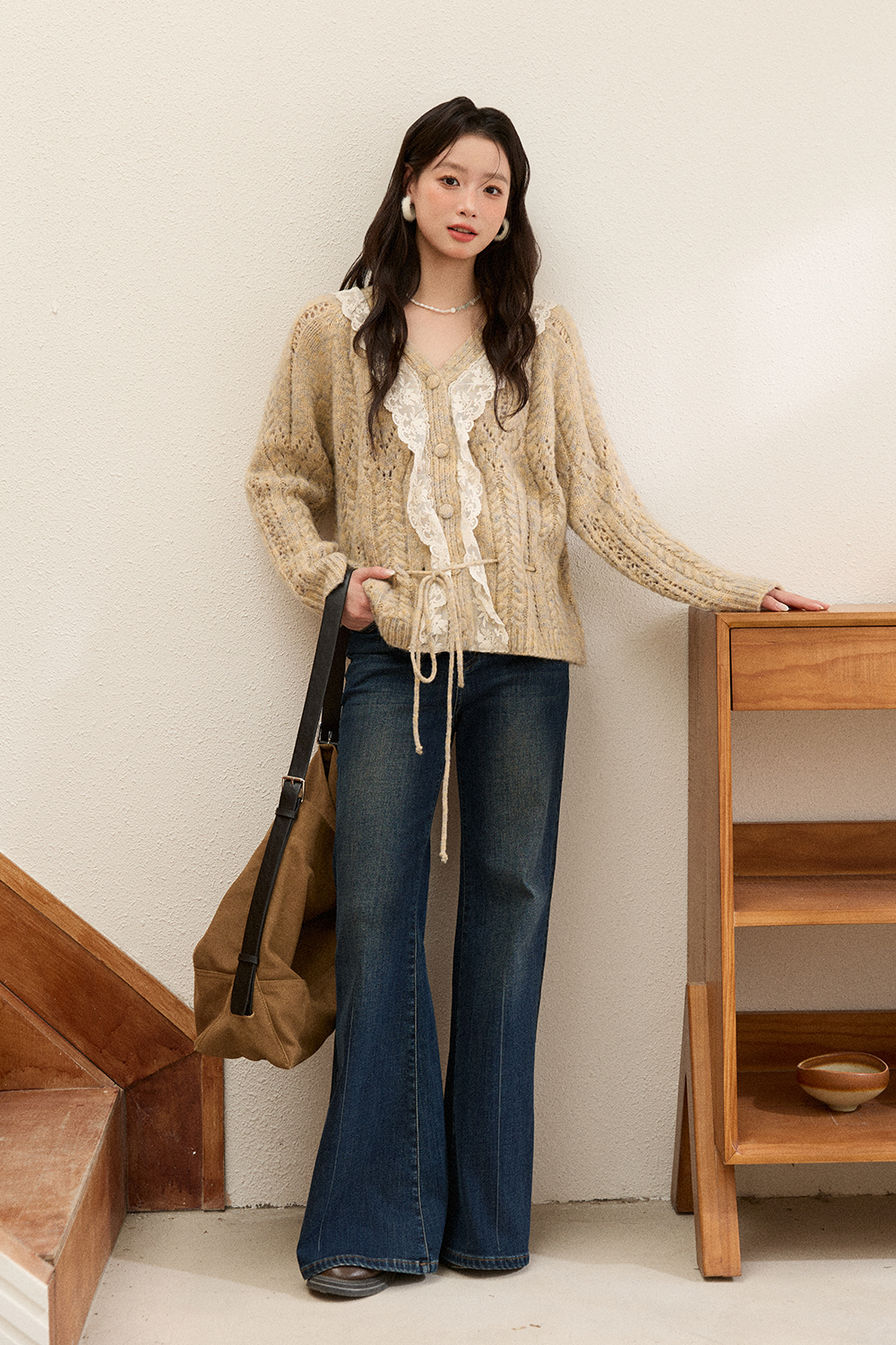 여성용 니트 셔츠