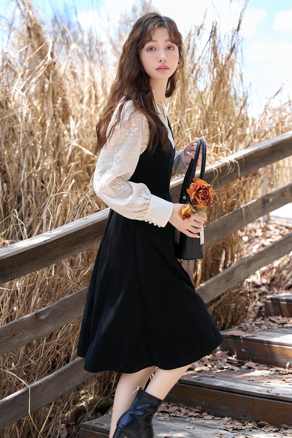 Gaun Midi Tanpa Lengan untuk Wanita