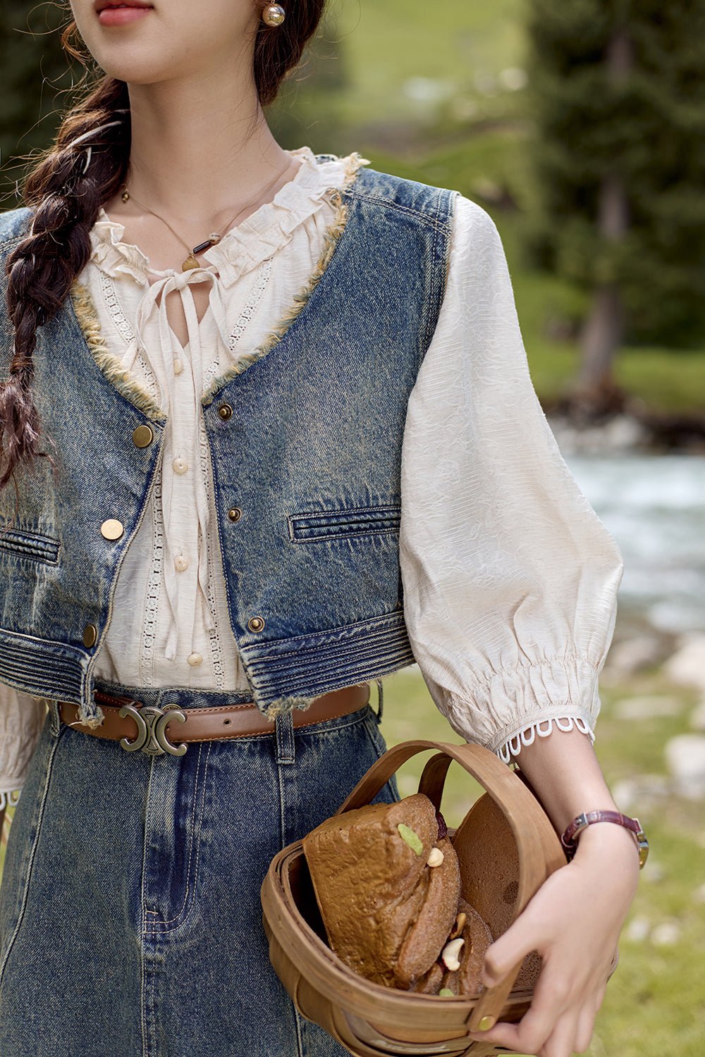 Áo Vest Denim Cho Nữ