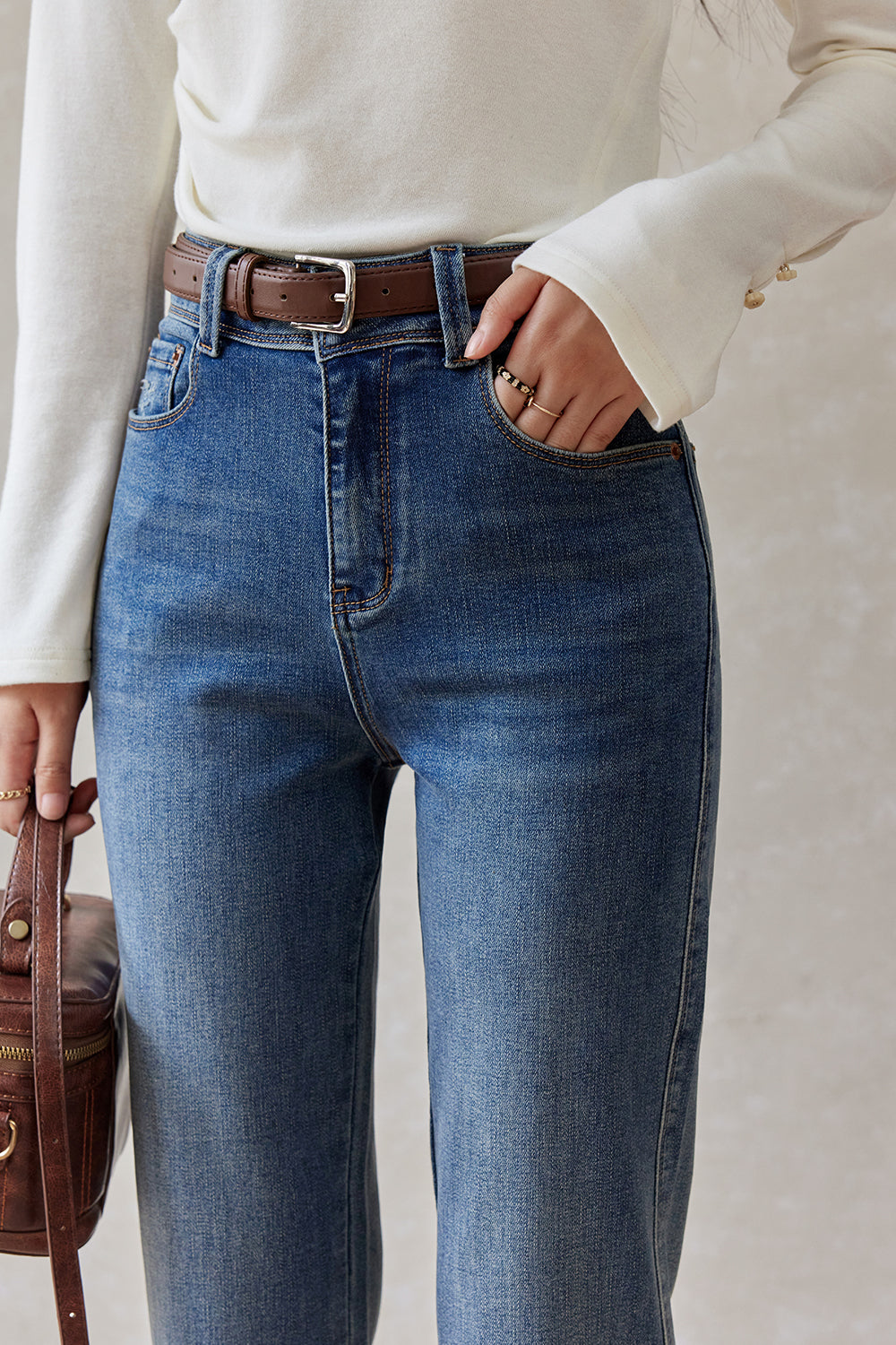 กางเกงยีนส์เดนิมสำหรับผู้หญิง