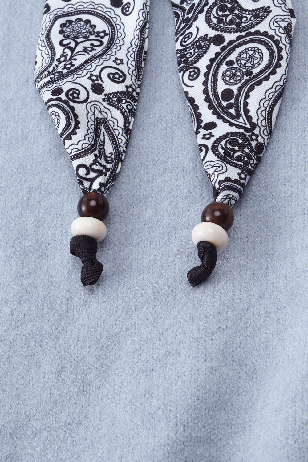 Knit Shirt+Silk Scarf for Women