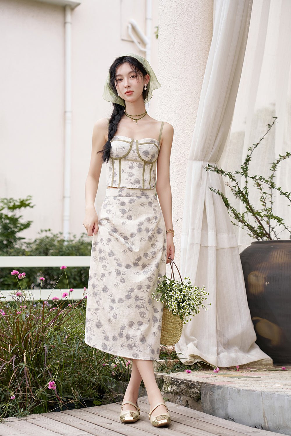 Set Atasan dan Rok Tali Spageti Dijual Terpisah