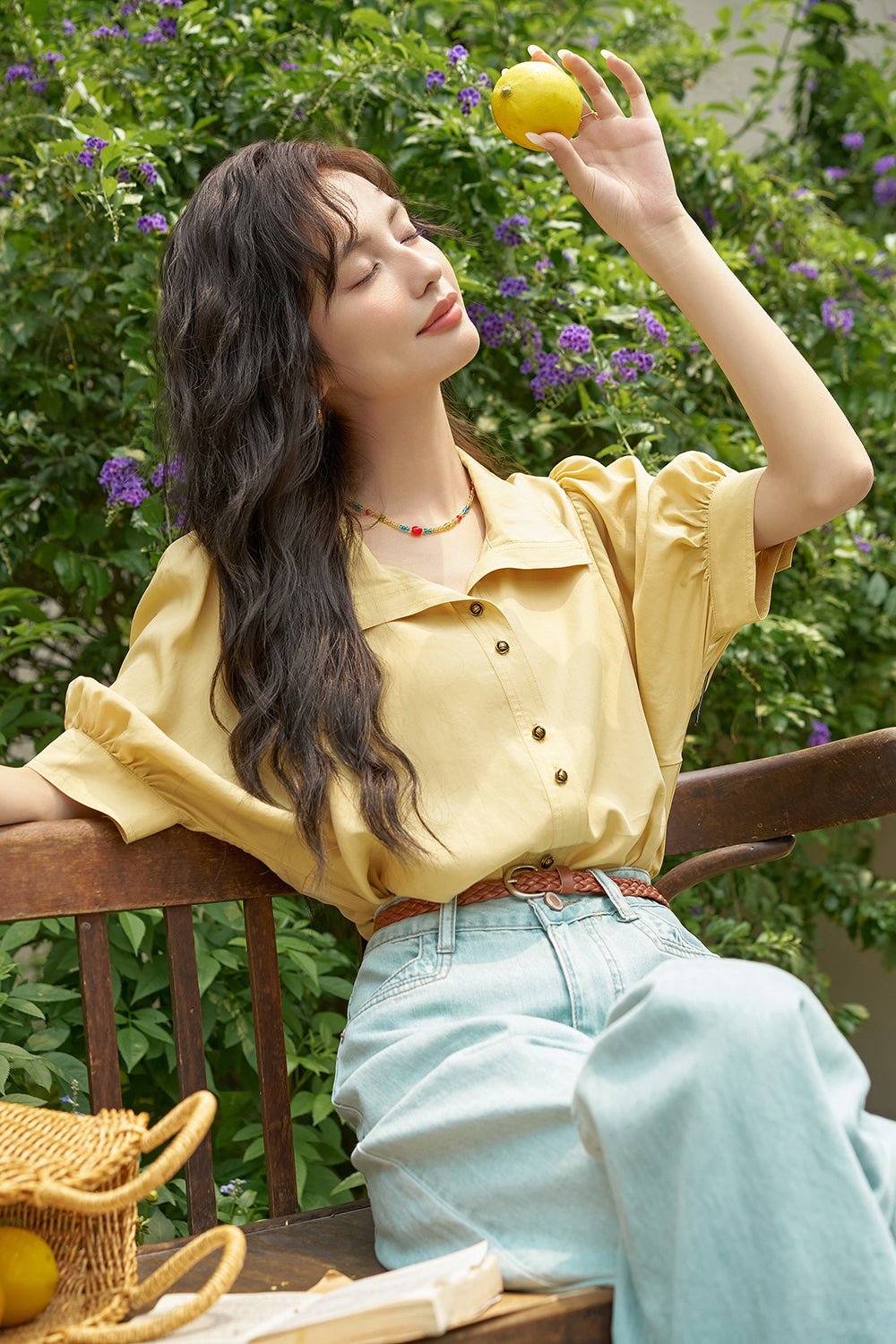 Puff Sleeve Commuter Blouse for Women