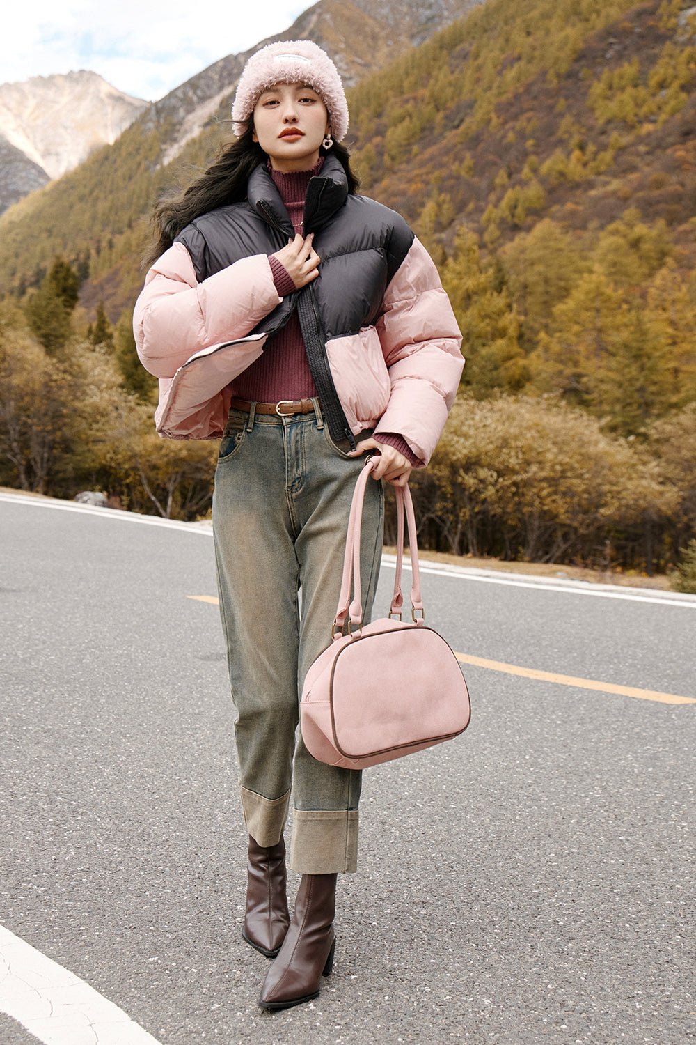 女性のための冬のフグジャケット