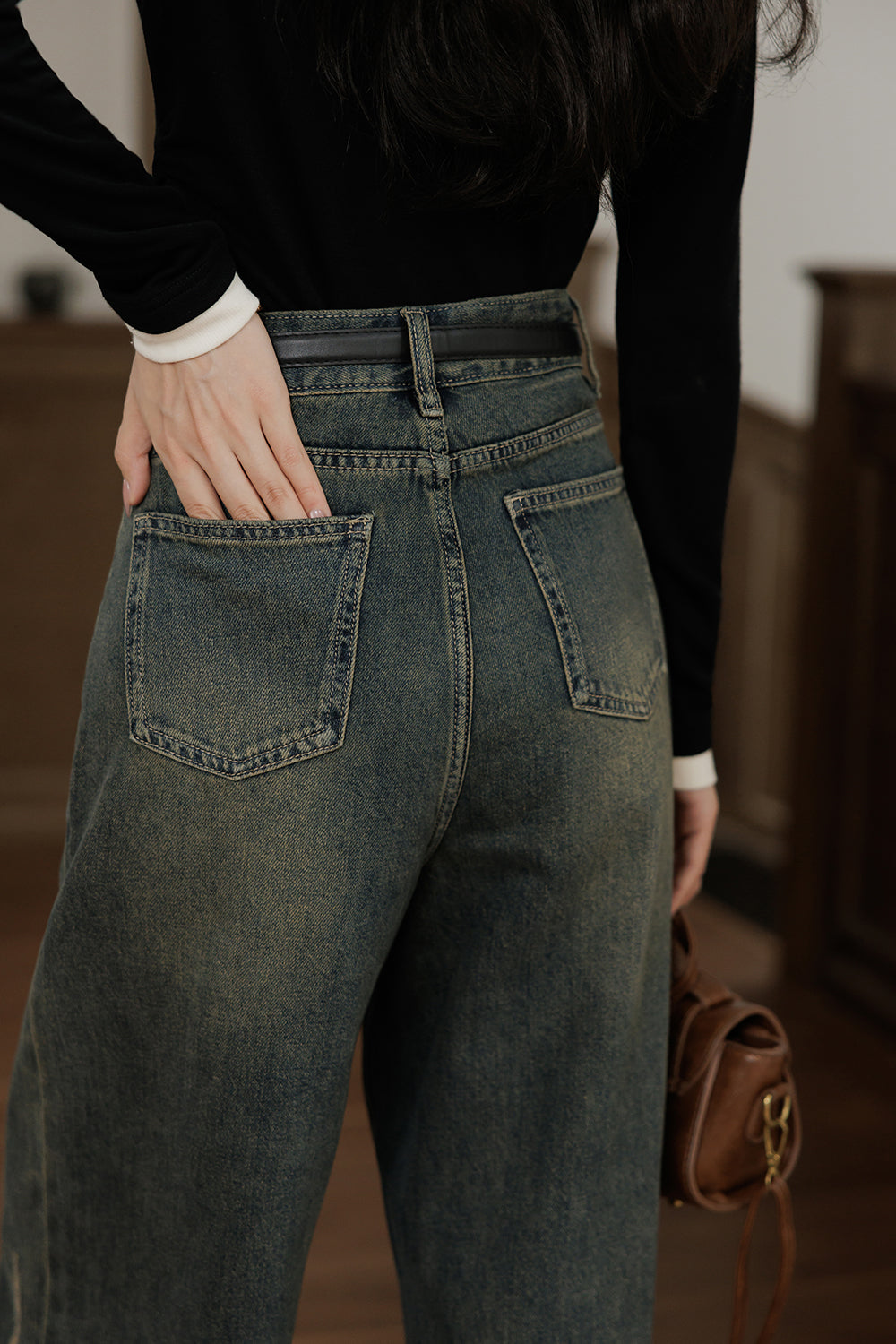 กางเกงยีนส์เดนิมสำหรับผู้หญิง