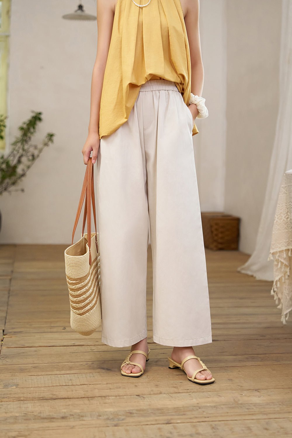 Set Blus dan Celana Off the Shoulder Dijual Terpisah