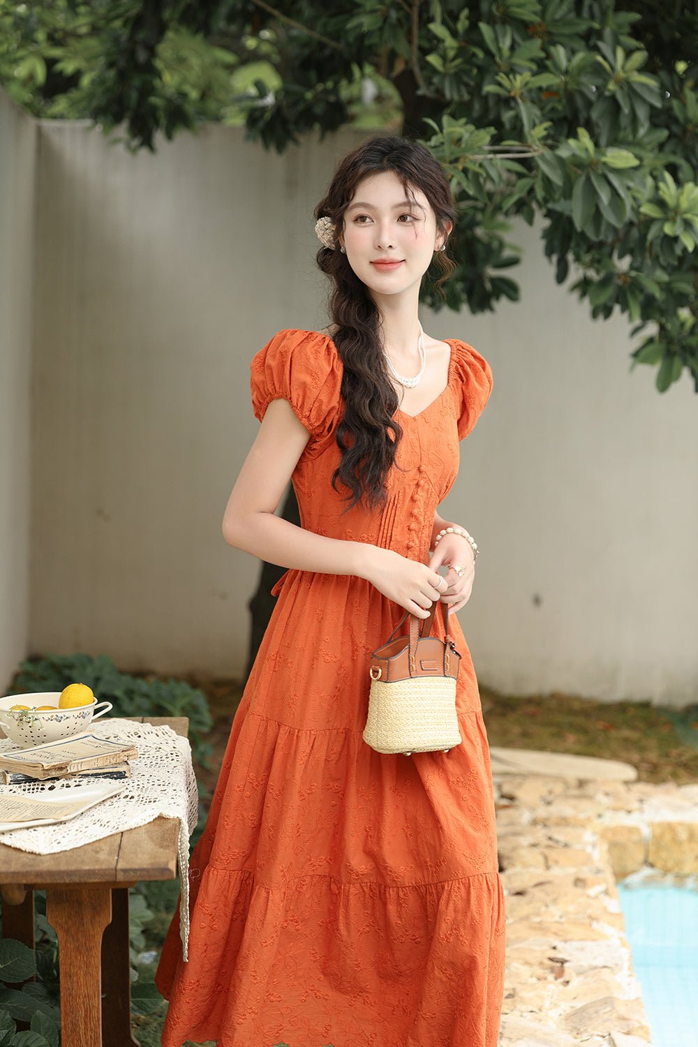 ชุดเดรสยาวทรงเอไลน์สำหรับผู้หญิง
