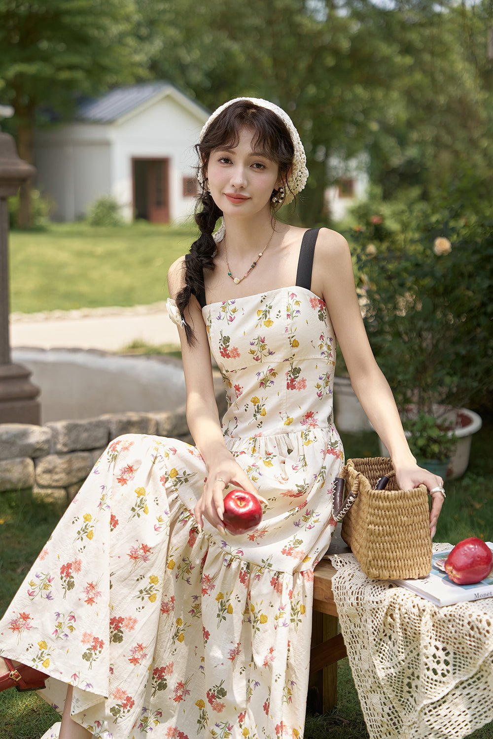 ชุดเดรสยาวสายเดี่ยวสำหรับผู้หญิง