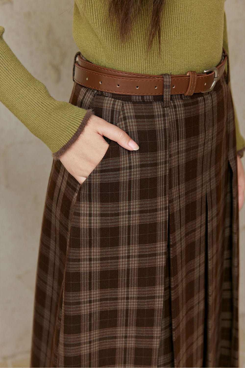 กระโปรงพลีทยาวสำหรับผู้หญิง