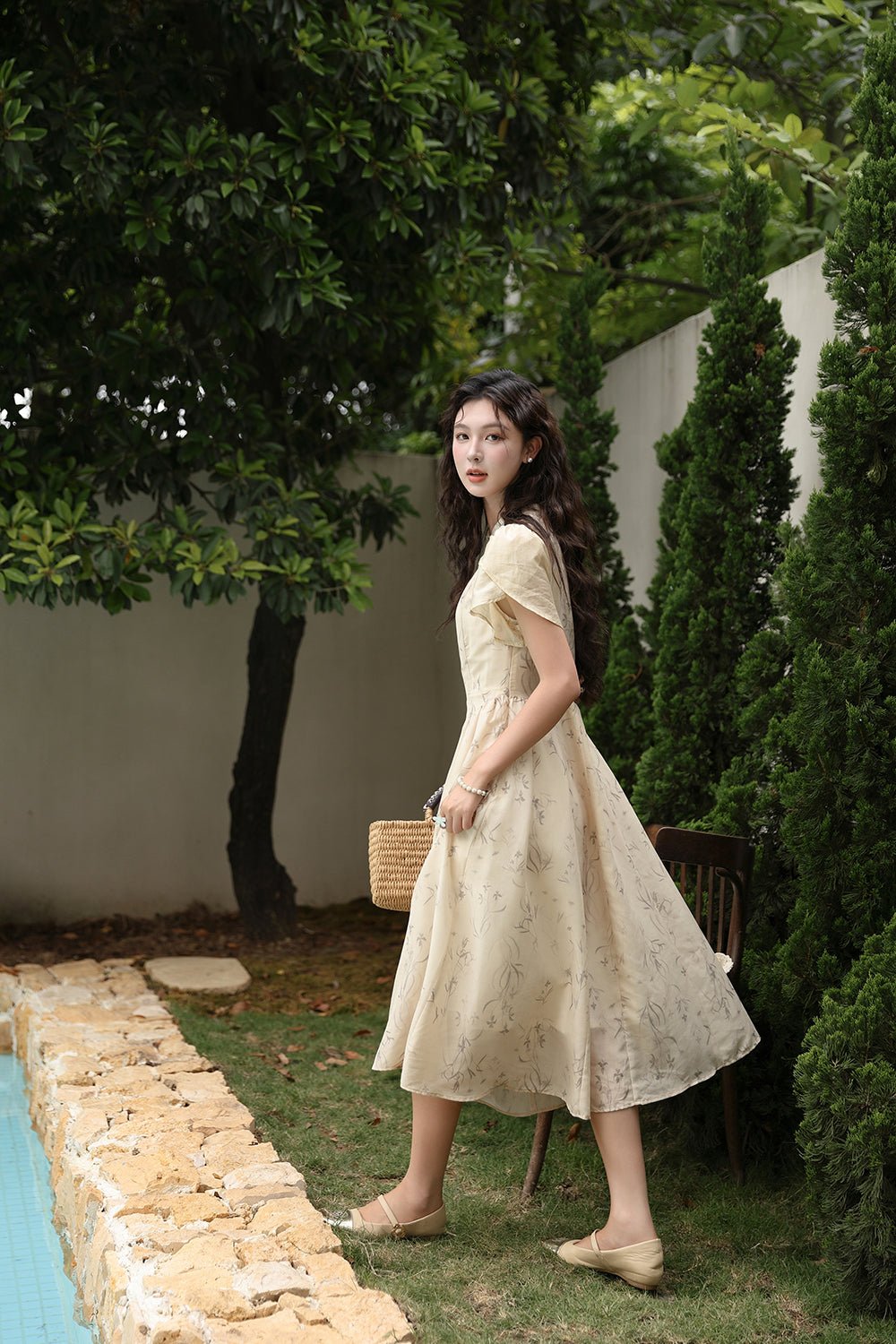 Mencetak Gaun Maxi Sifon untuk Wanita