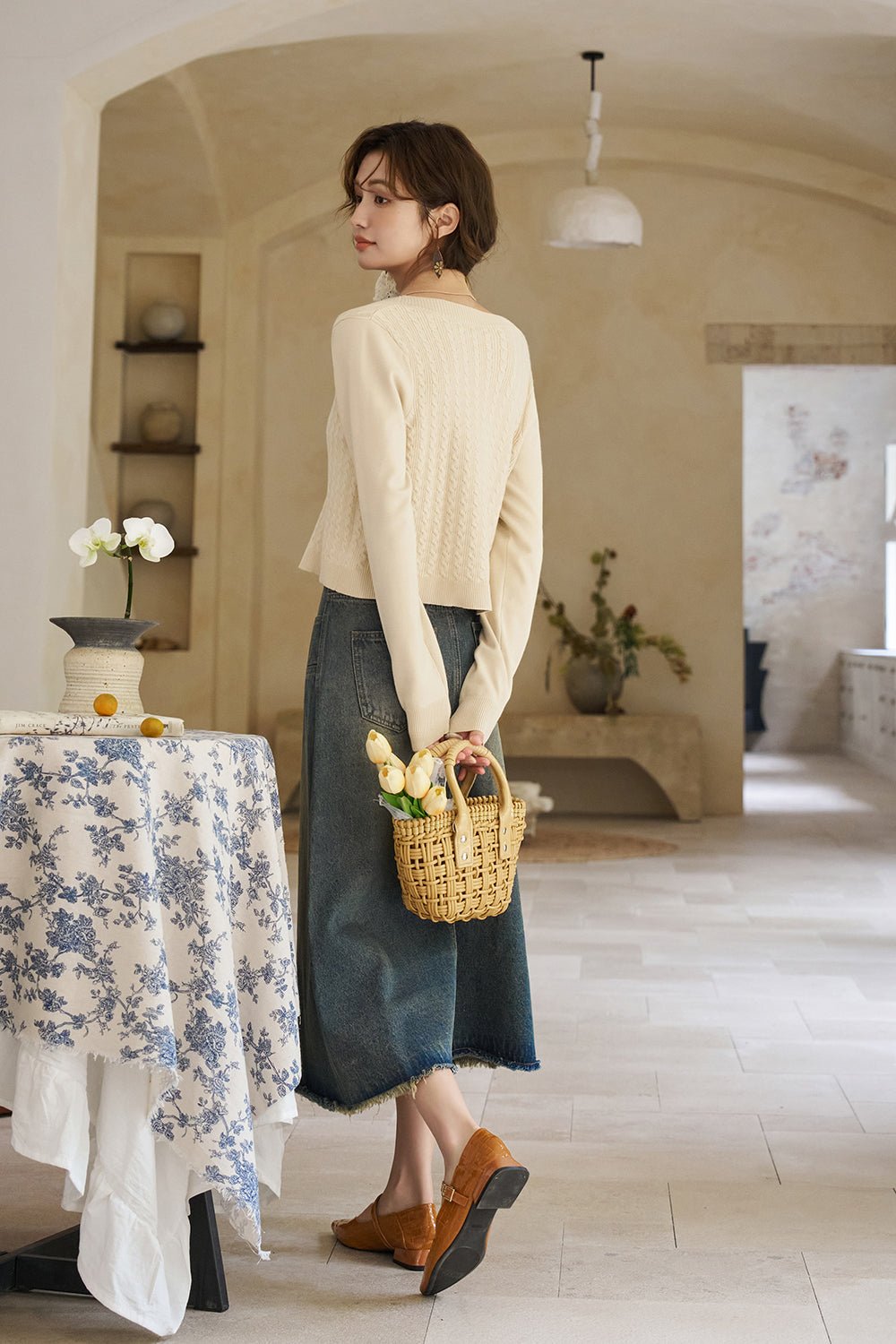 Set Rompi dan Kemeja Rajut Dijual Terpisah