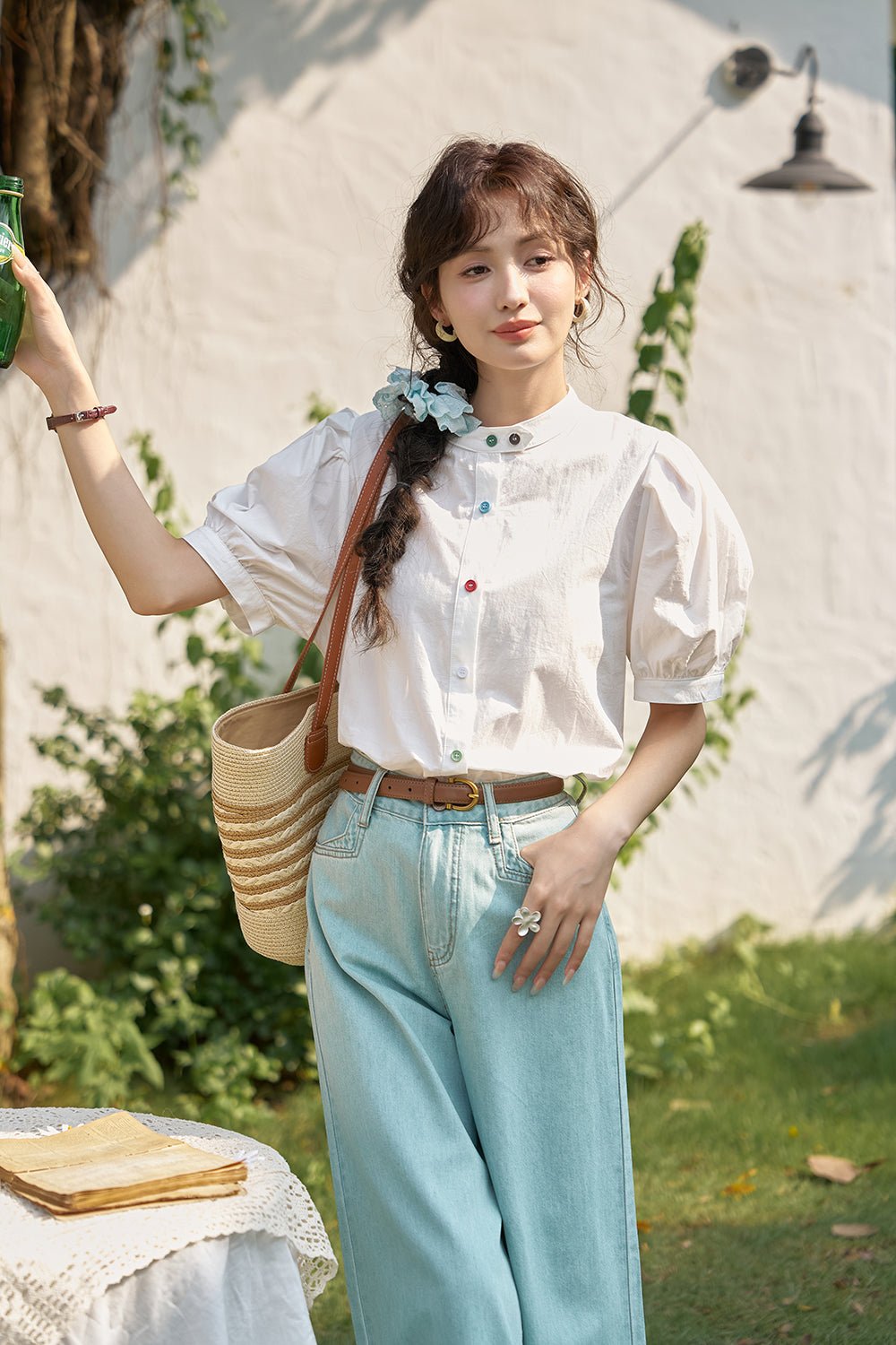 Blus Lengan Puff untuk Wanita