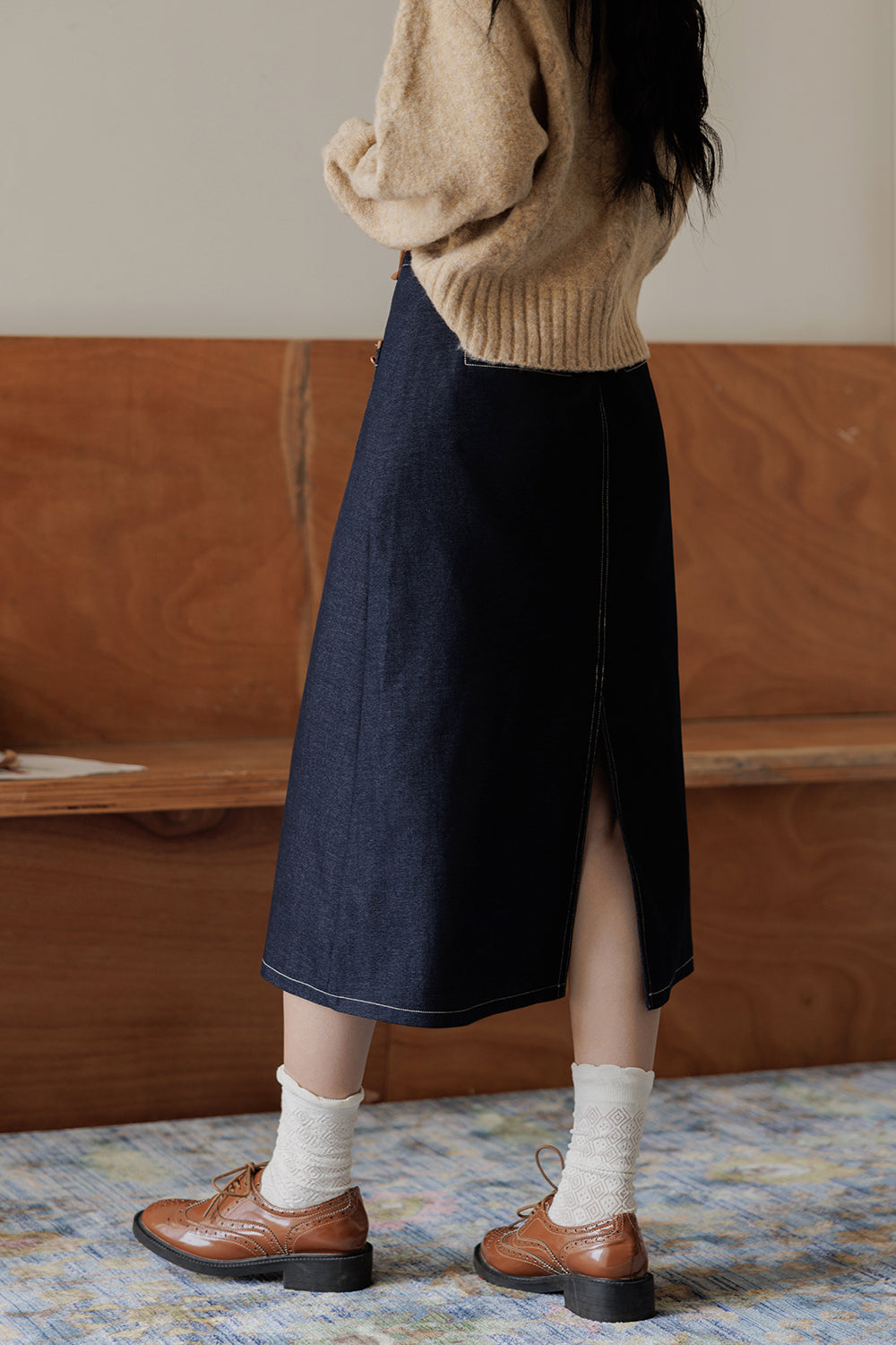 여성용 A라인 맥시 스커트