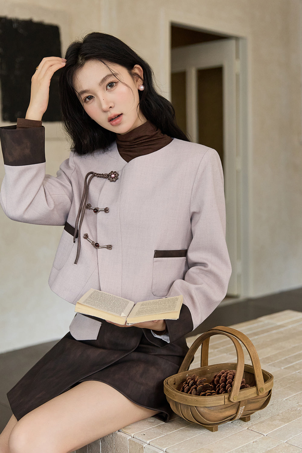 ชุดเสื้อโค้ตและกระโปรงขายแยกกัน