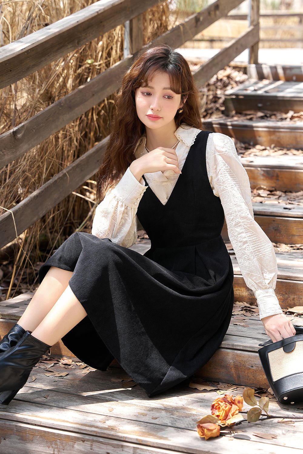 Gaun Midi Tanpa Lengan untuk Wanita