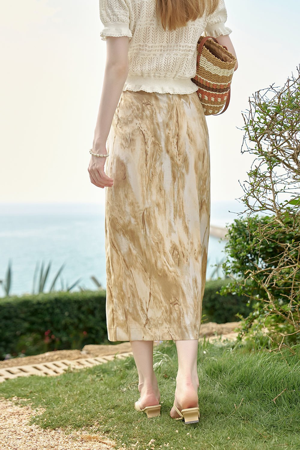 Rok Wanita A Line Maxi Floral