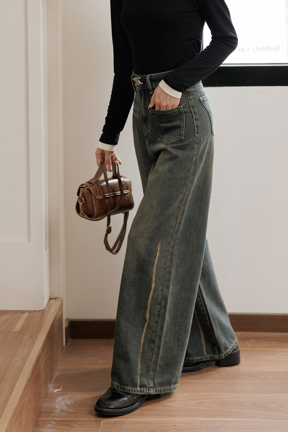 กางเกงยีนส์เดนิมสำหรับผู้หญิง