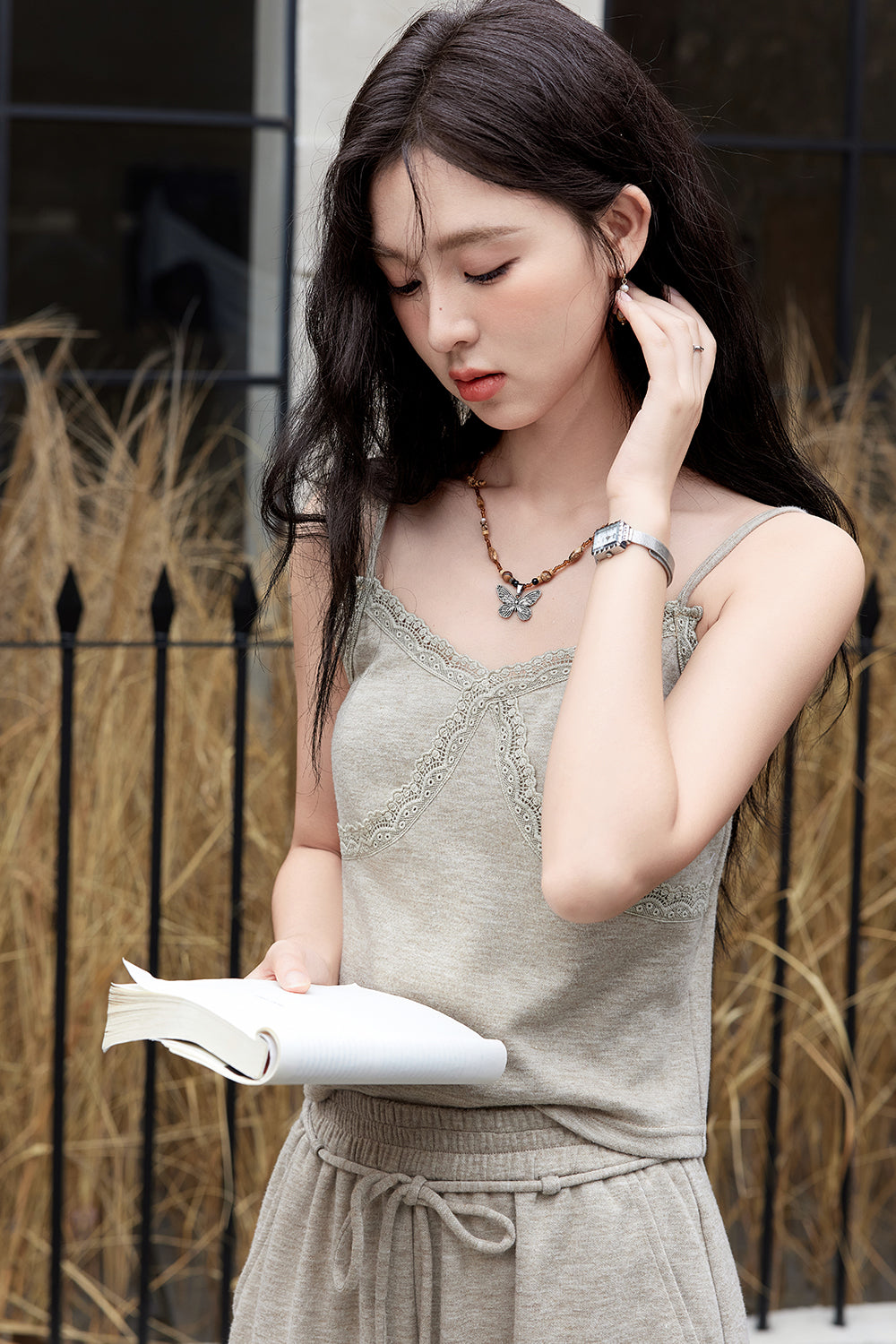 ชุดคาร์ดิแกนถักและกางเกงแยกขาย