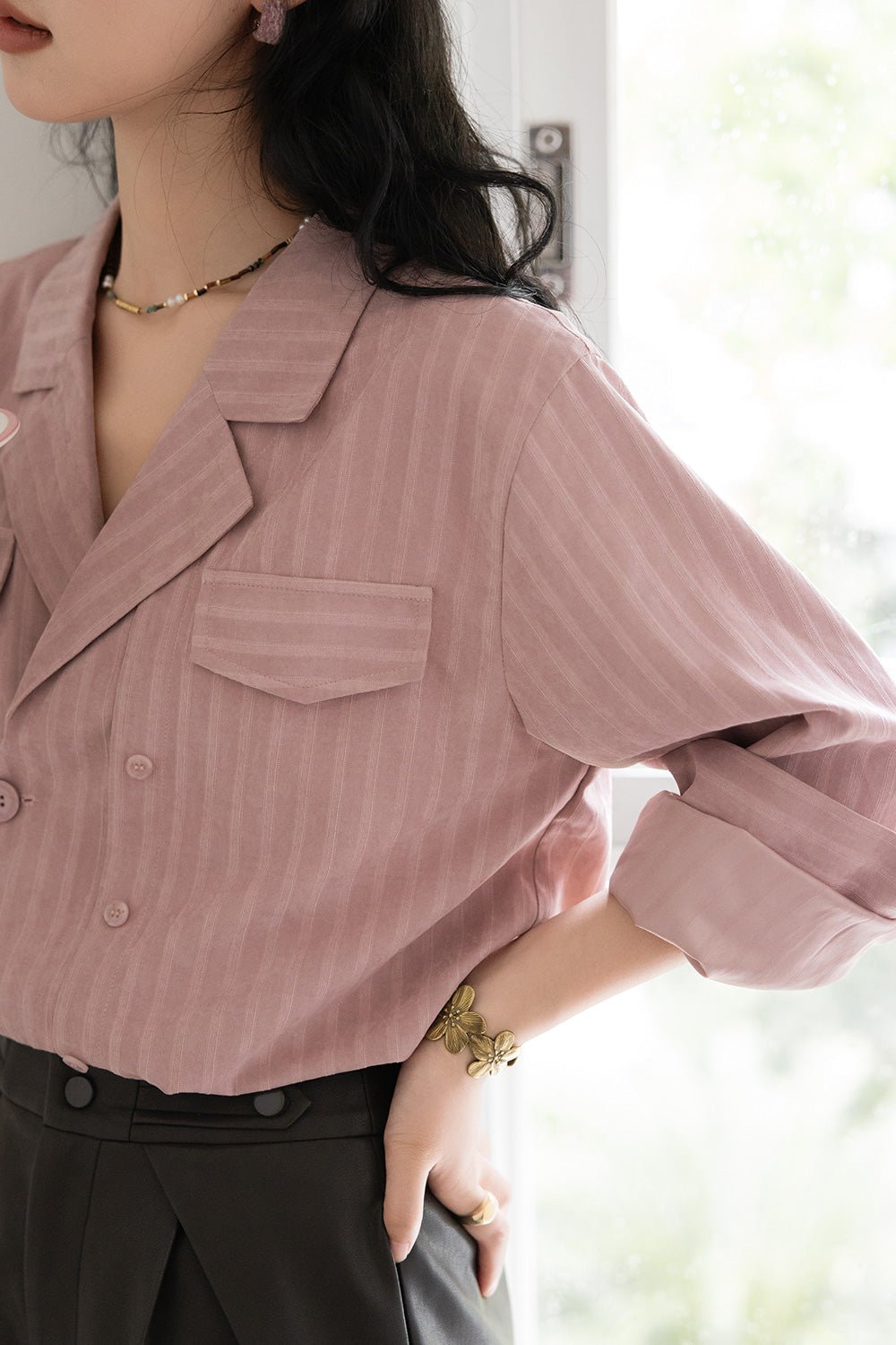 여성을위한 긴 소매 셔츠