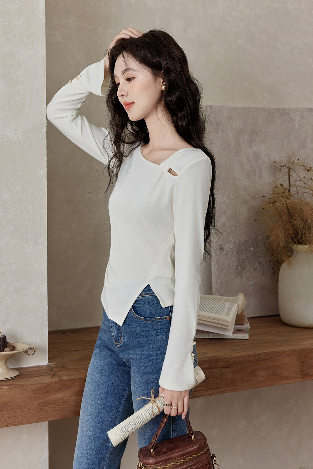 เสื้อยืดแขนยาวสำหรับผู้หญิง