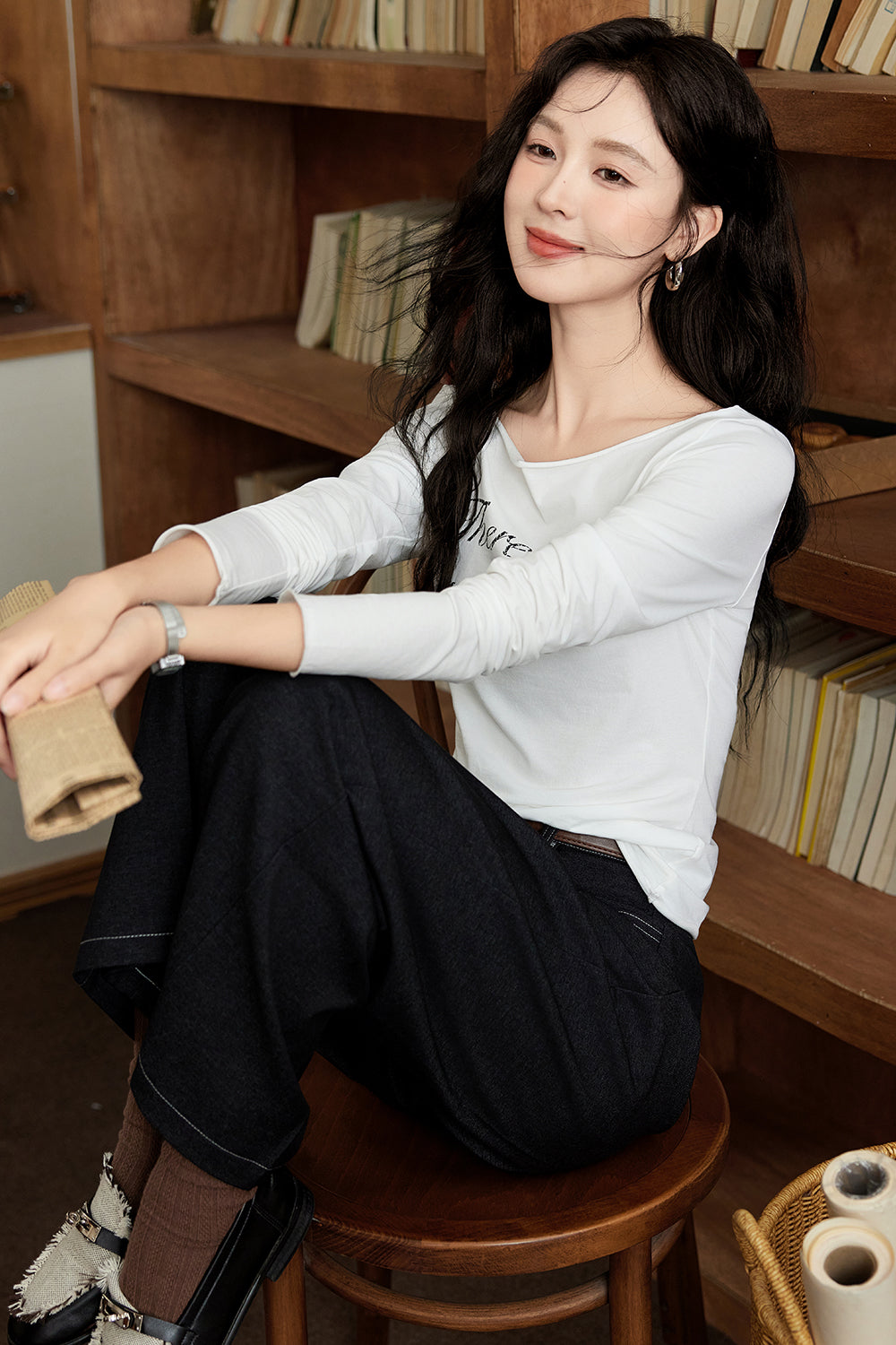 เสื้อยืดแขนยาวสำหรับผู้หญิง