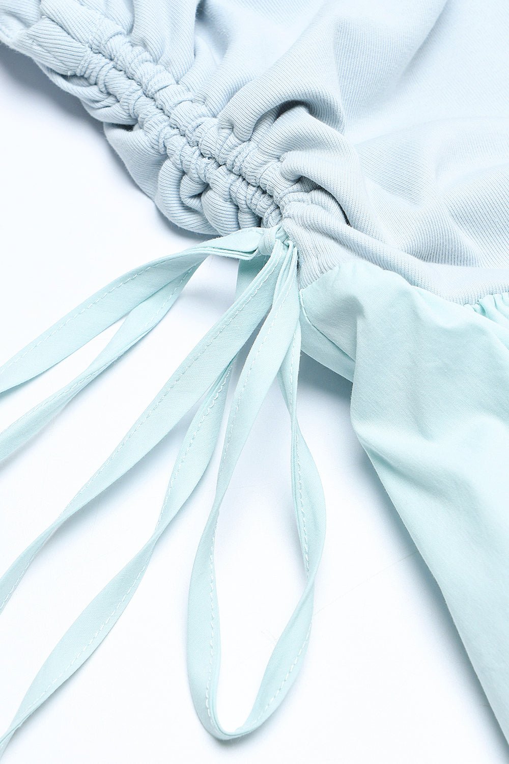 Gaun Tali Maxi Spaghetti Biru untuk Wanita