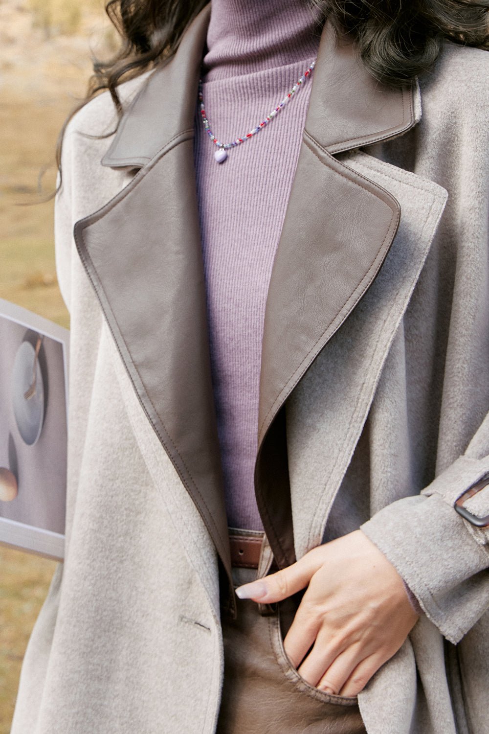 เสื้อโค้ทผ้าขนสัตว์สำหรับผู้หญิง