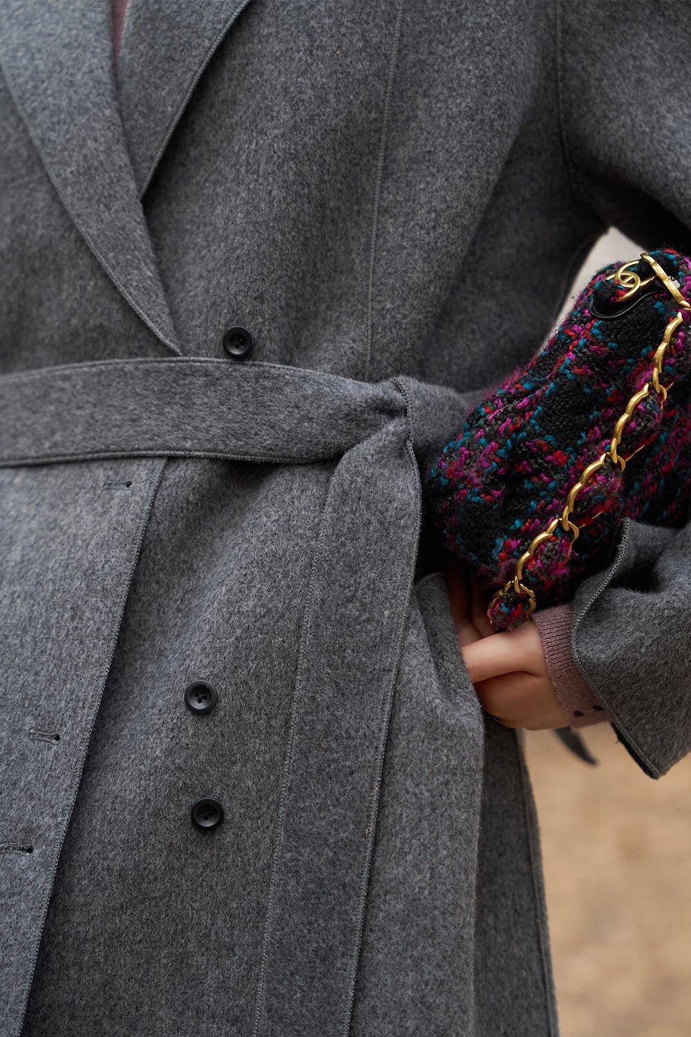 เสื้อโค้ทผ้าขนสัตว์สำหรับผู้หญิง