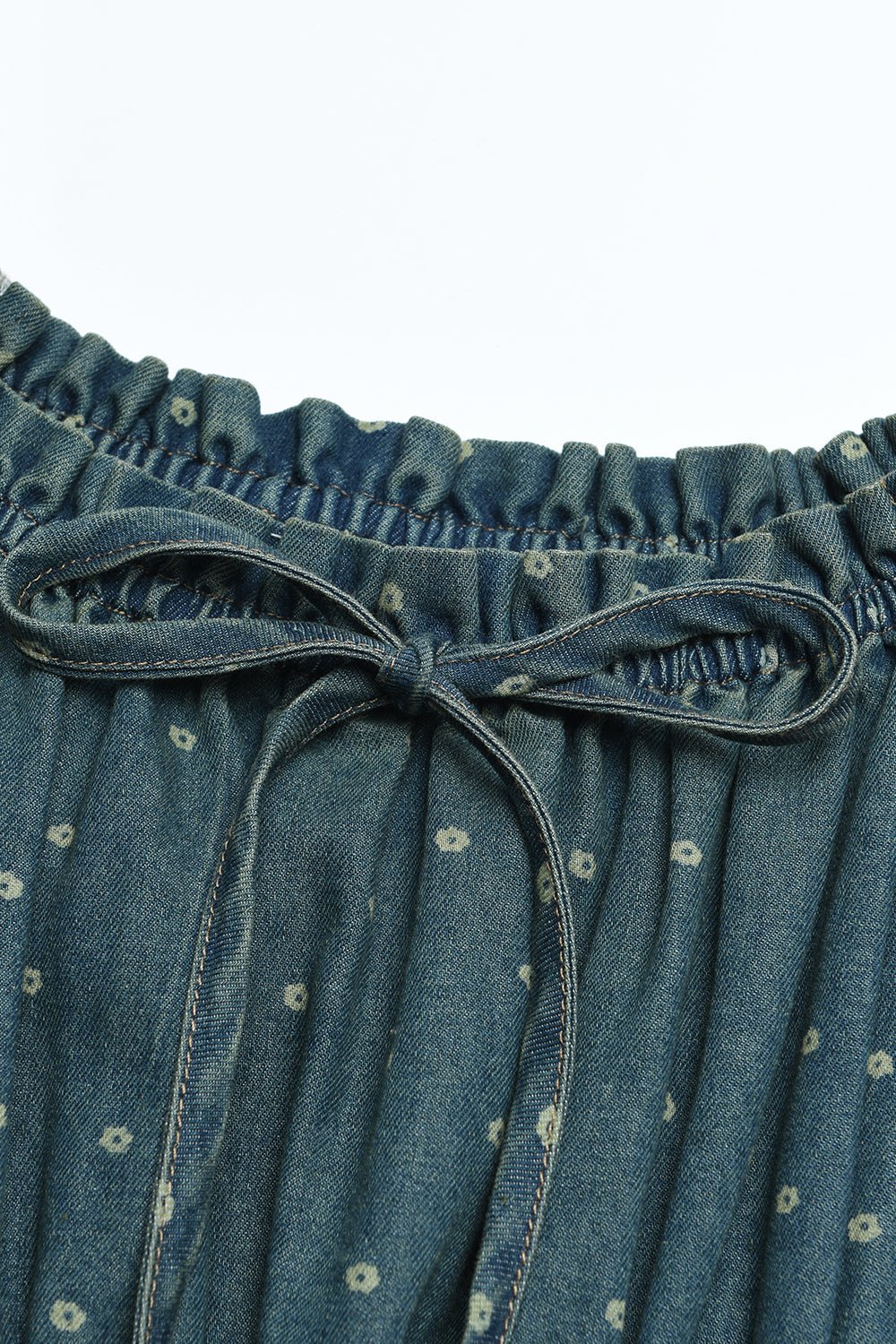 Gaun Polkadot A-line untuk Wanita