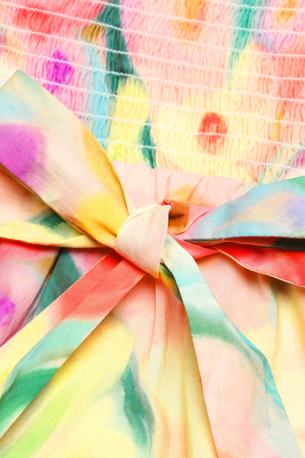 Gaun Midi Bunga Merah Muda Wanita