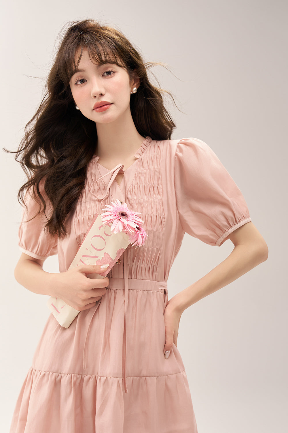 Gaun Midi A-line untuk Wanita