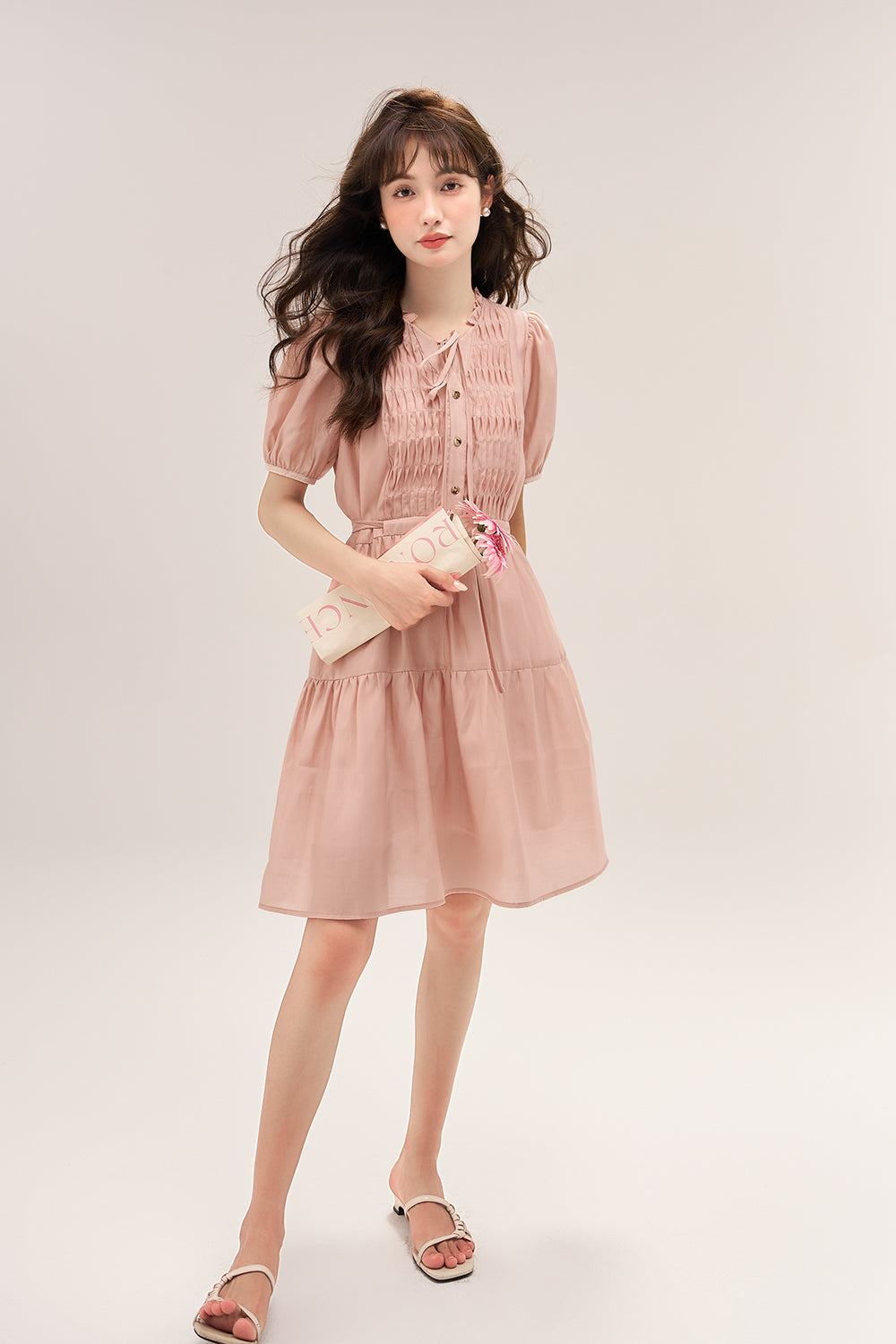 Gaun Midi A-line untuk Wanita