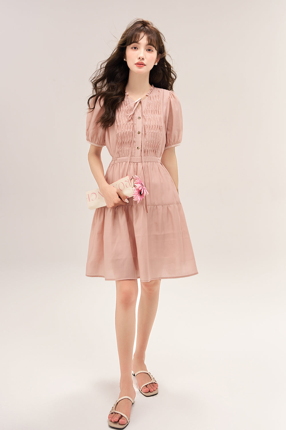 Gaun Midi A-line untuk Wanita