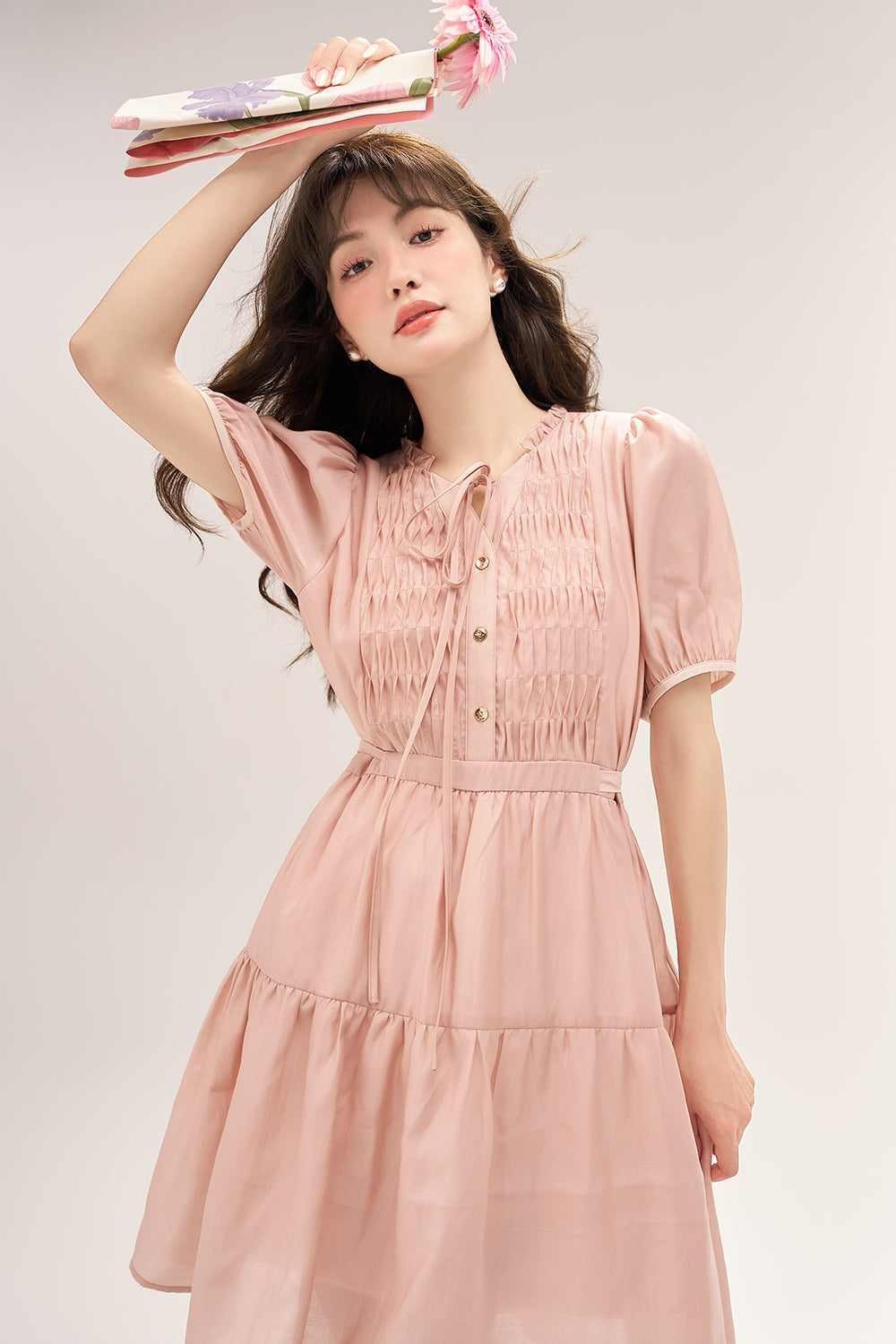 Gaun Midi A-line untuk Wanita