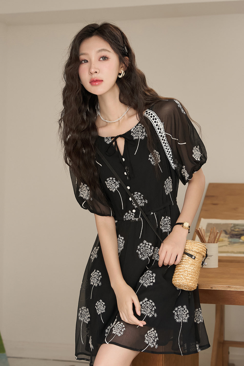 Váy midi chữ A cho nữ