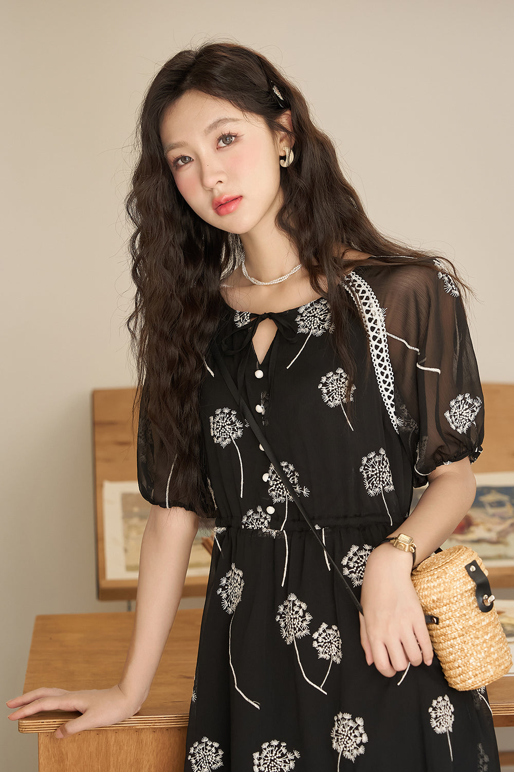 Váy midi chữ A cho nữ