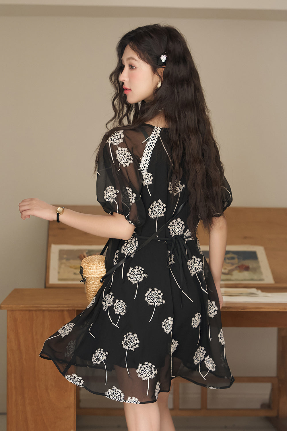Váy midi chữ A cho nữ