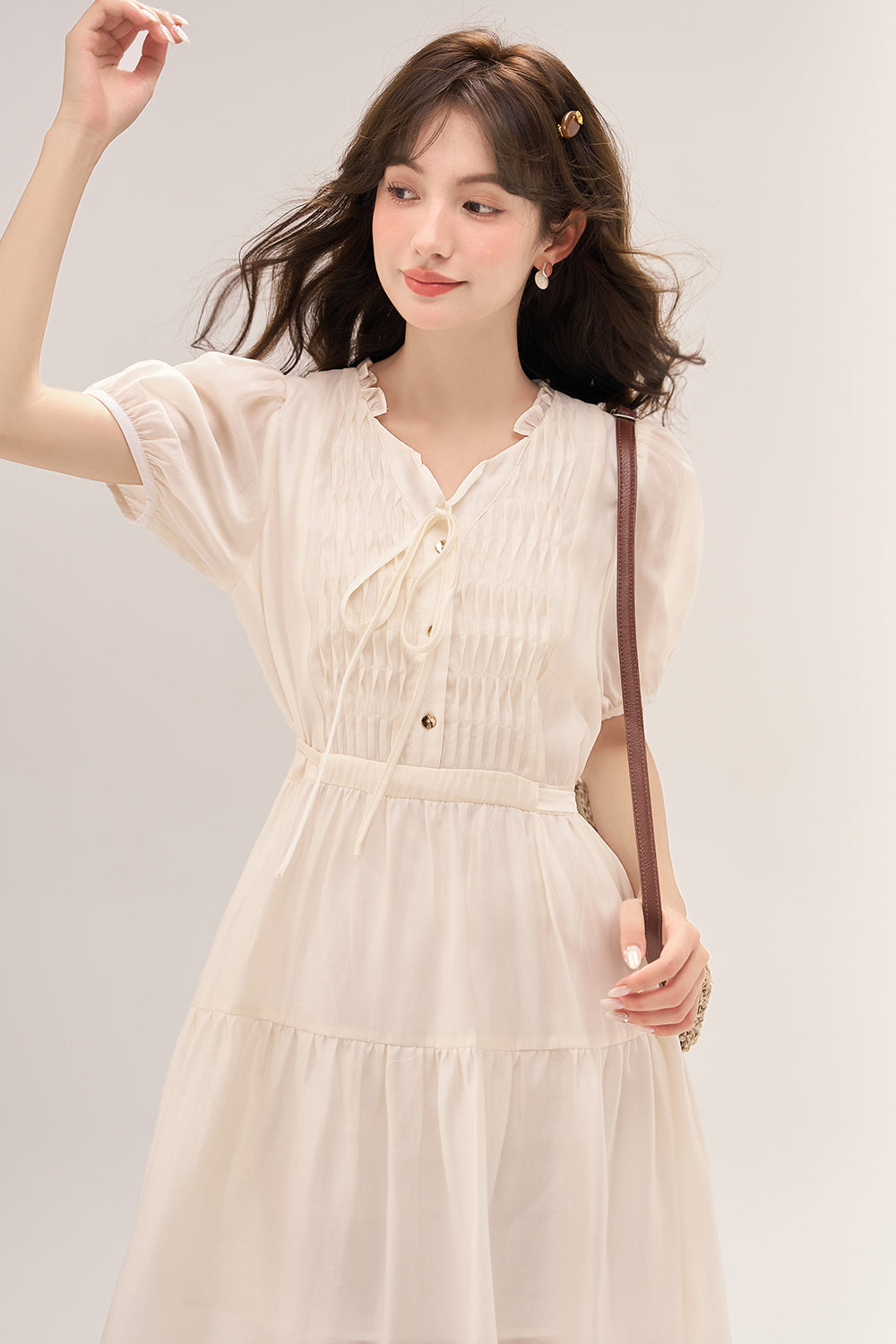 Gaun Midi A-line untuk Wanita