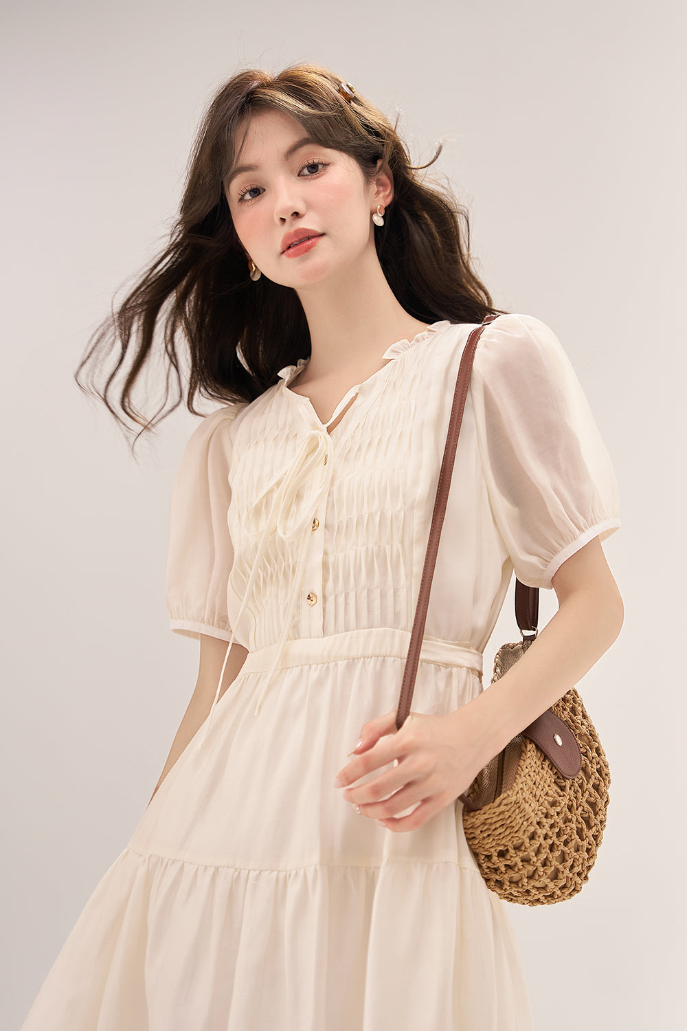 Gaun Midi A-line untuk Wanita