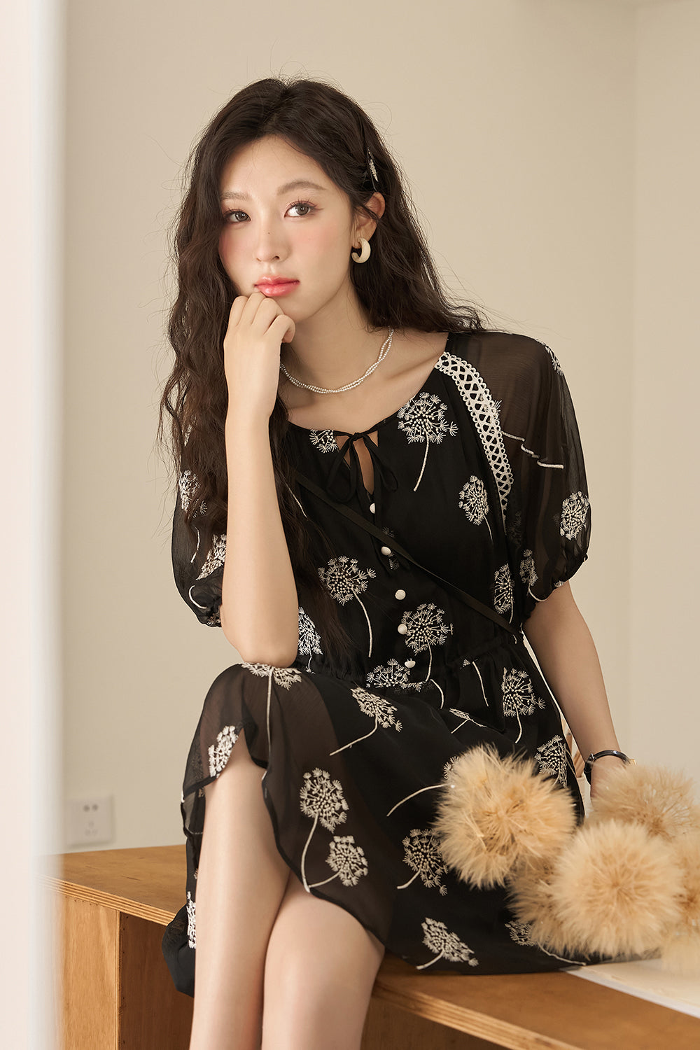 Váy midi chữ A cho nữ