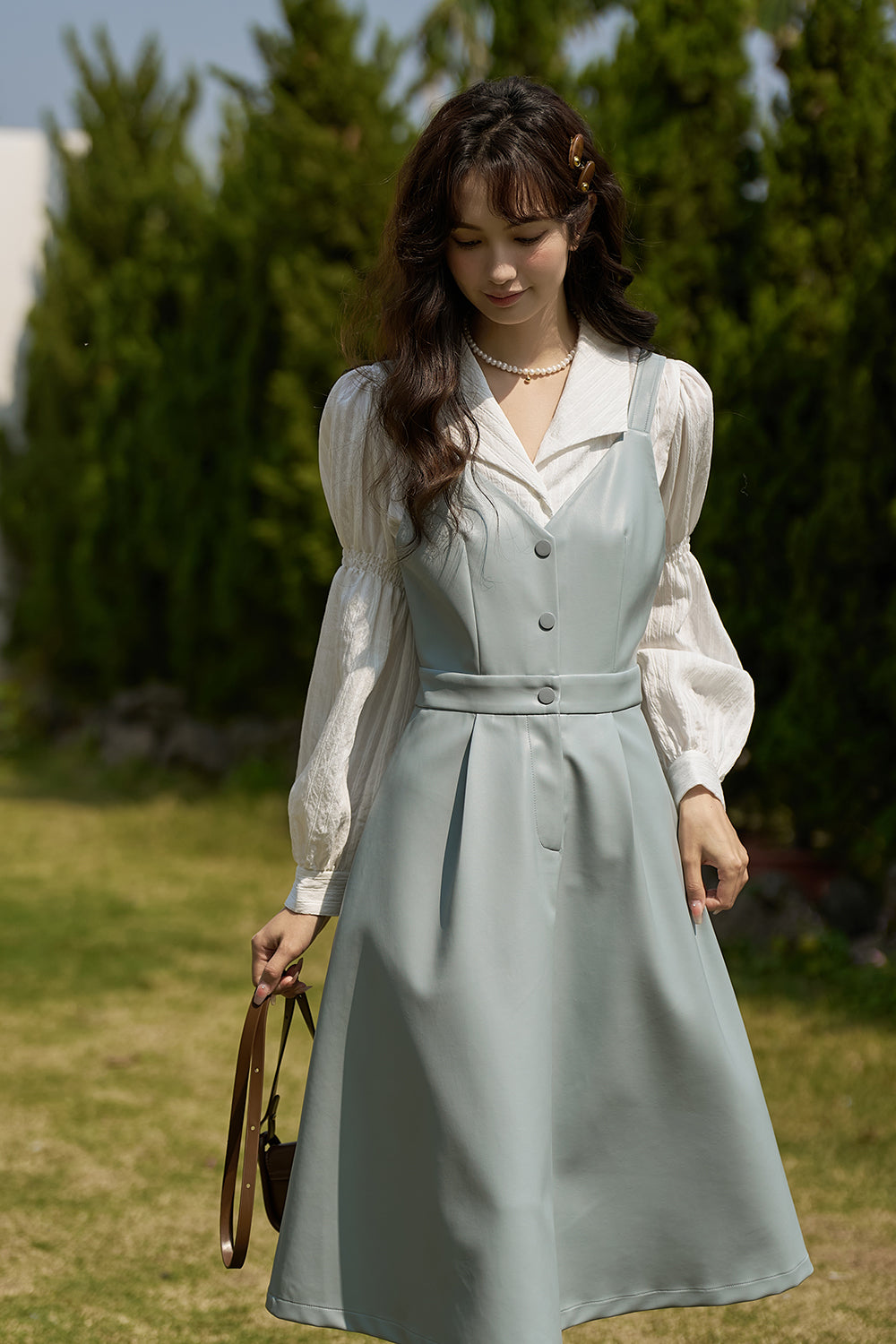 white christmas dresses Black Spaghetti Strap Midi Dress With Contrast Piping Wedding Guest Dr –  VOS LEE main image 1