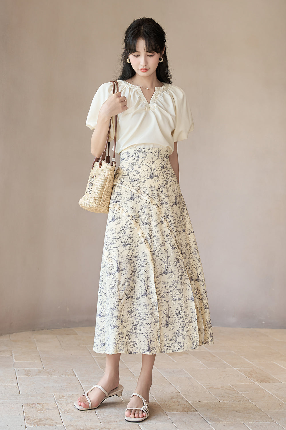 A Line Maxi Skirt for Women