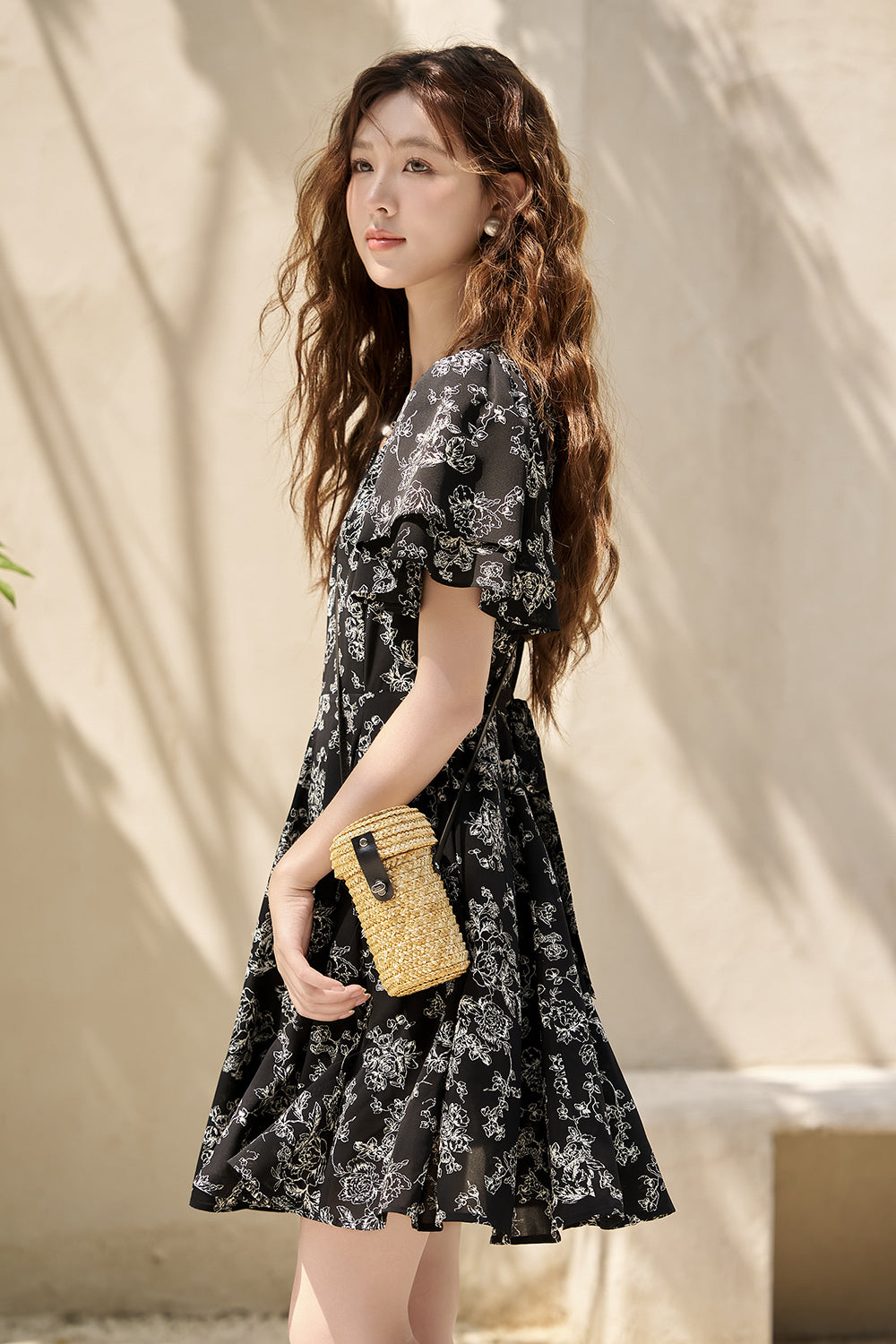 Gaun Midi A-line untuk Wanita