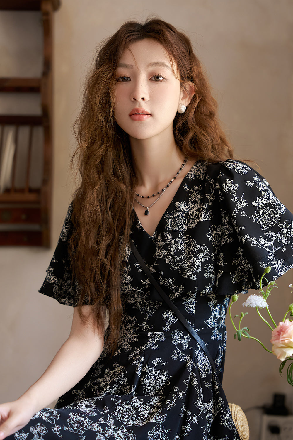 Gaun Midi A-line untuk Wanita