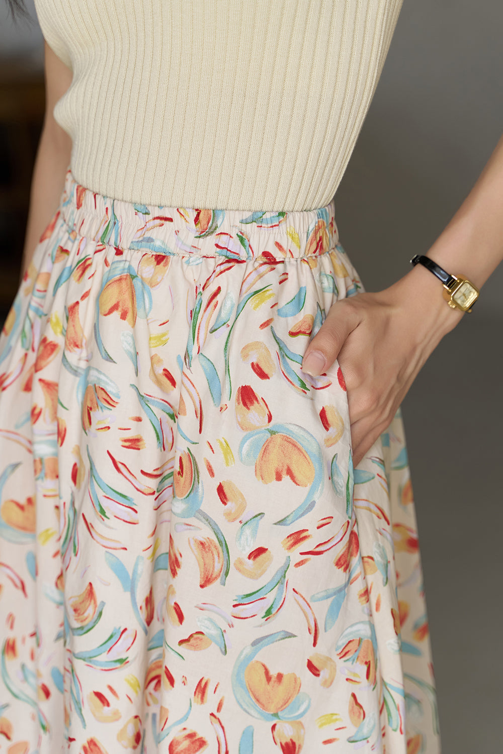 A Line Maxi Skirt for Women