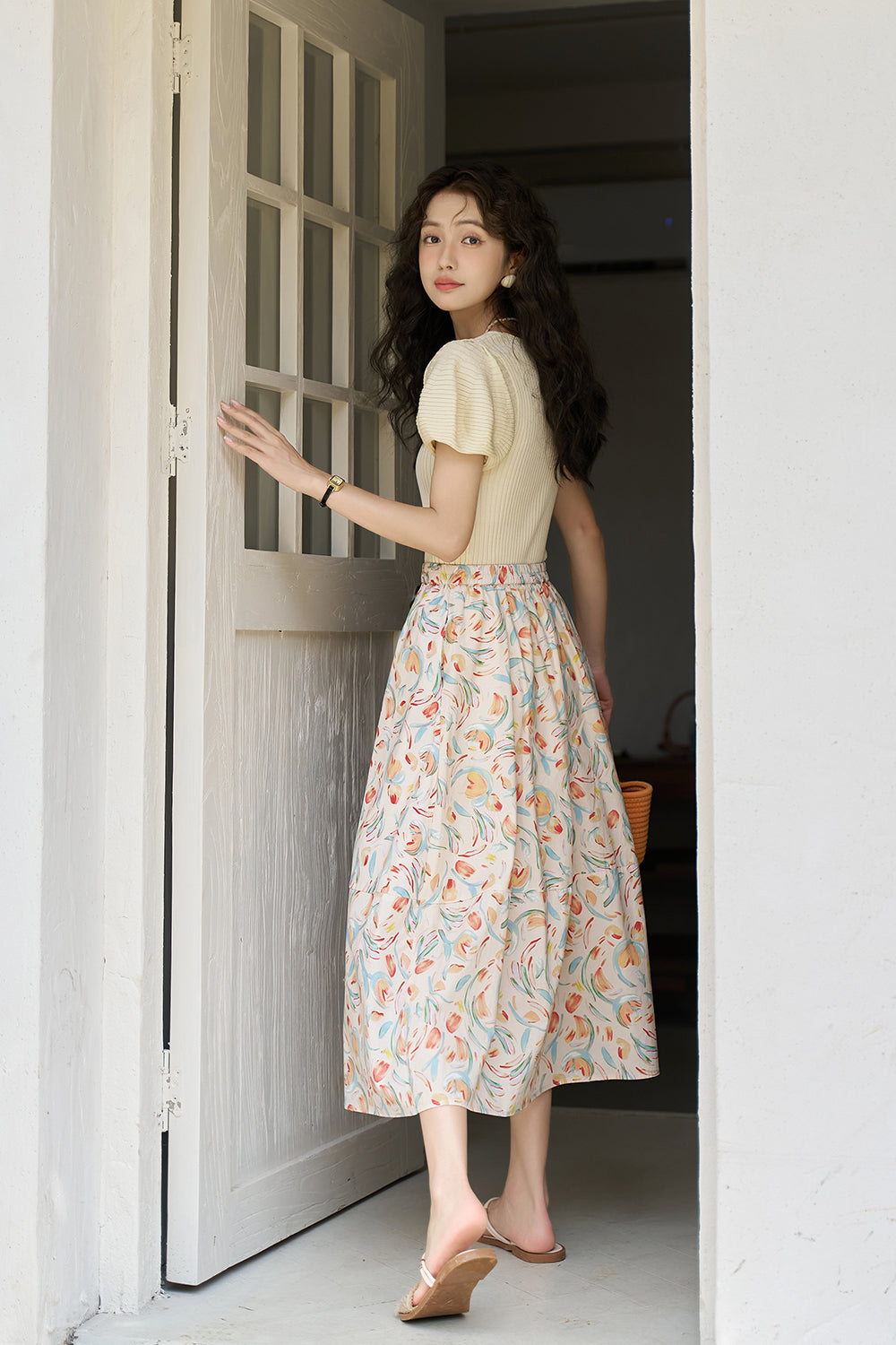A Line Maxi Skirt for Women