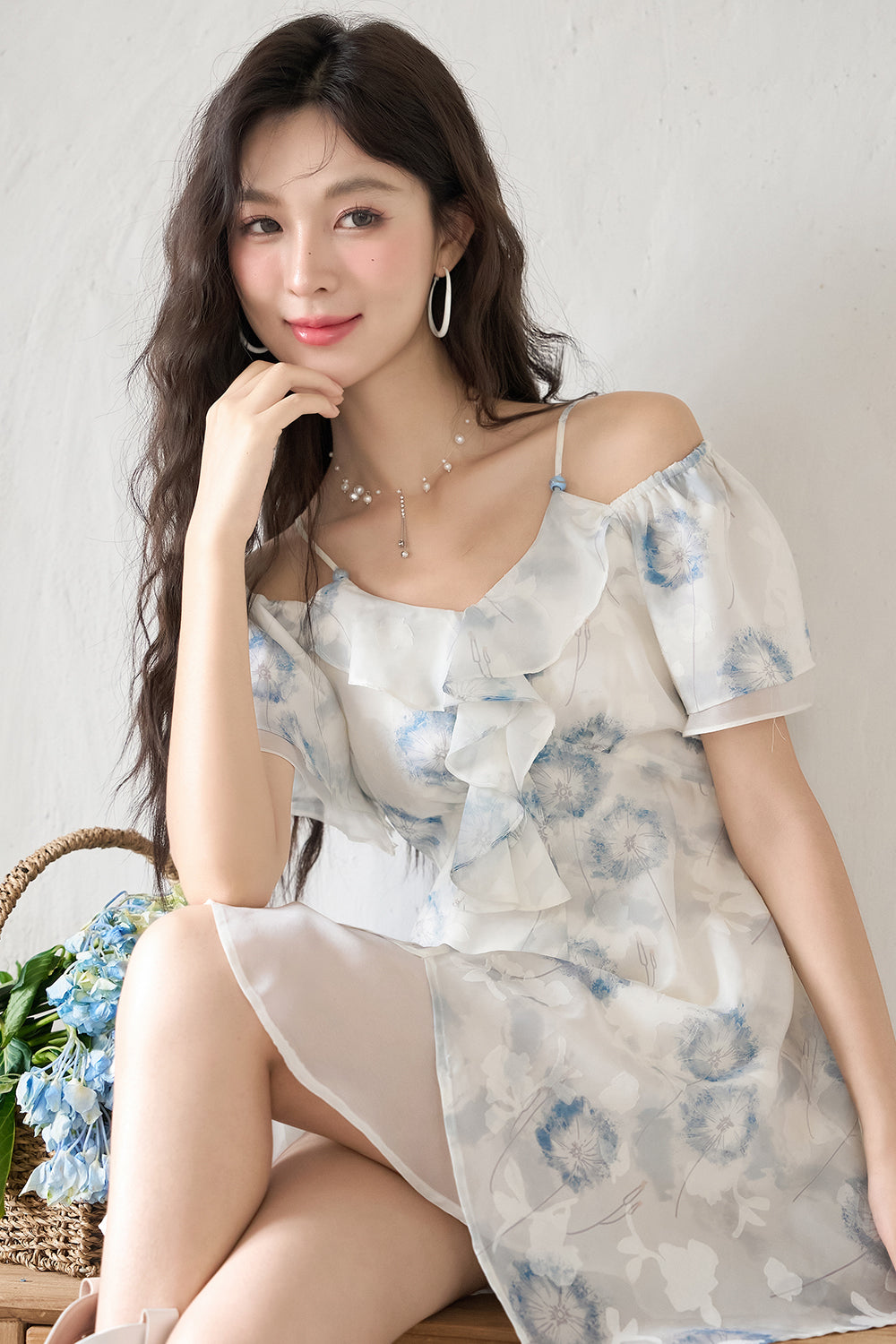 여성용 A라인 미디 드레스