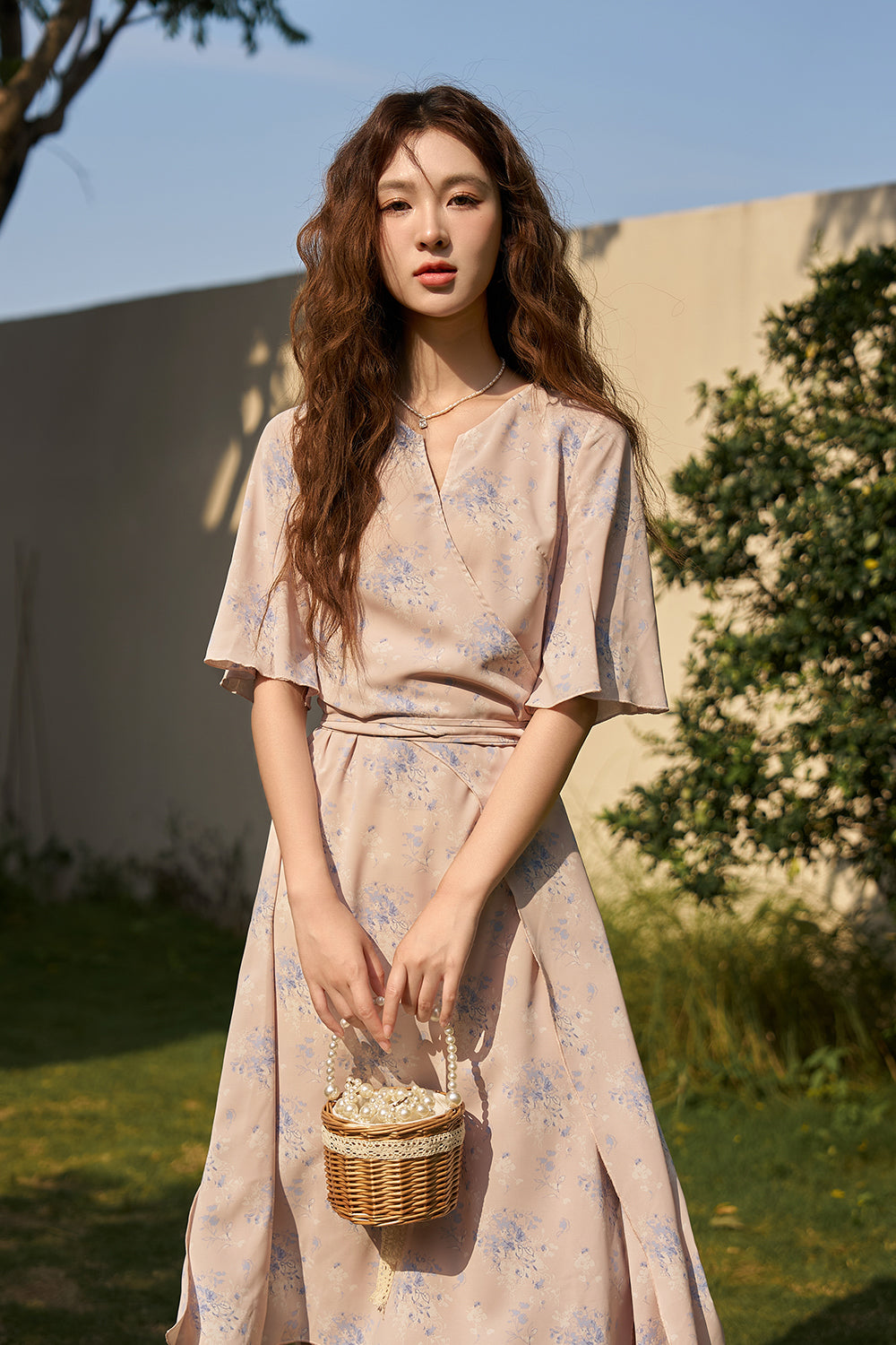 A-line Floral Maxi Dress for Women