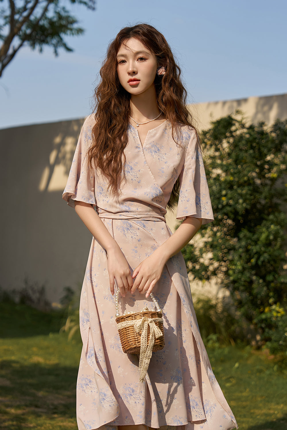 A-line Floral Maxi Dress for Women
